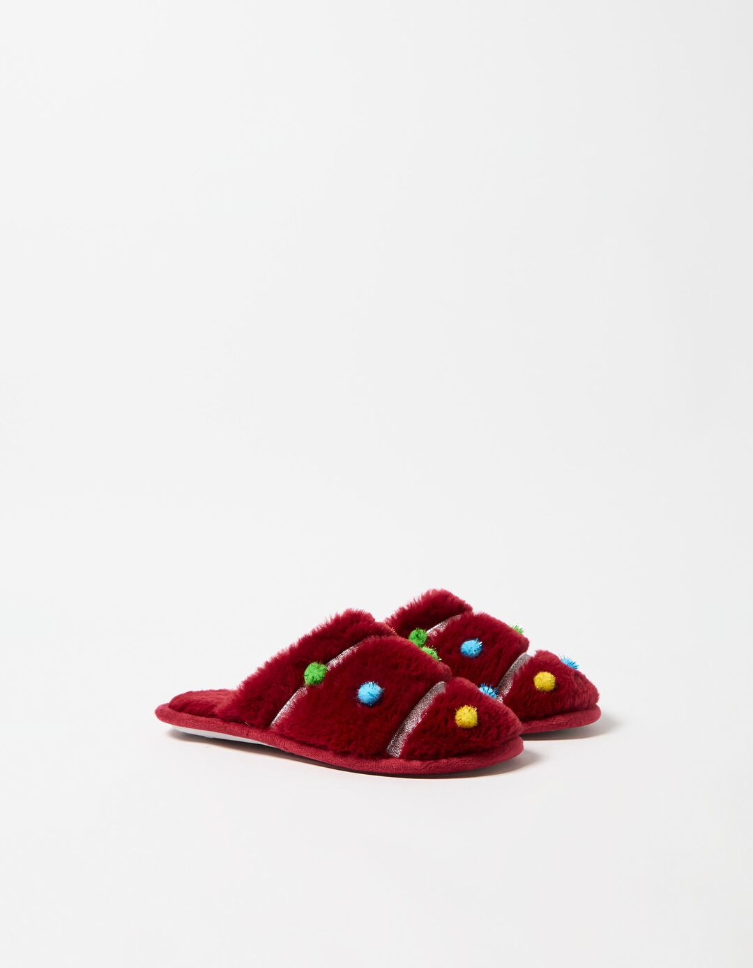 Chinelos de Quarto de Natal, Mulher, Vermelho