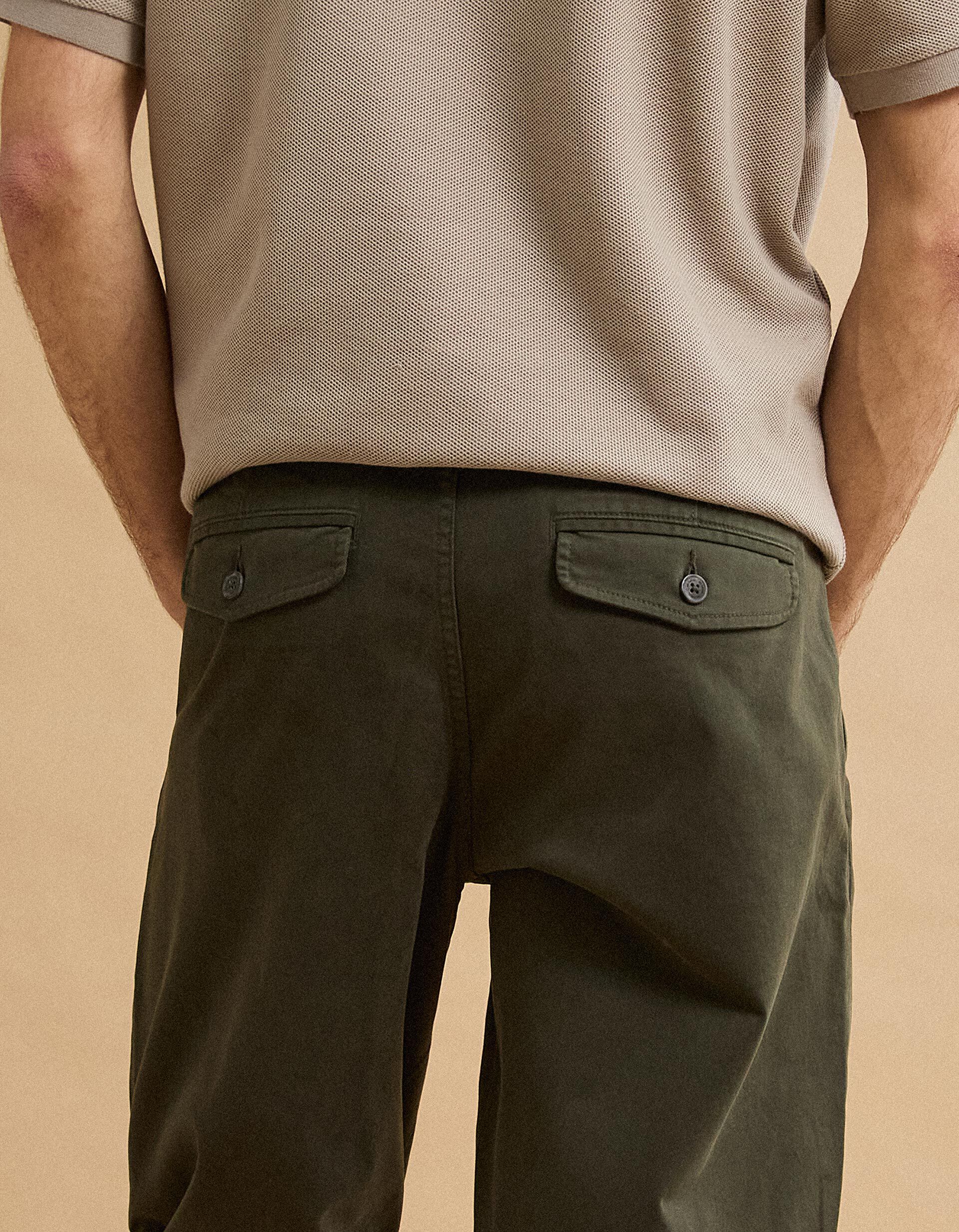 Comprar Online Cal&ccedil;as Chino 'Straight Fit', Homem, Verde Escuro