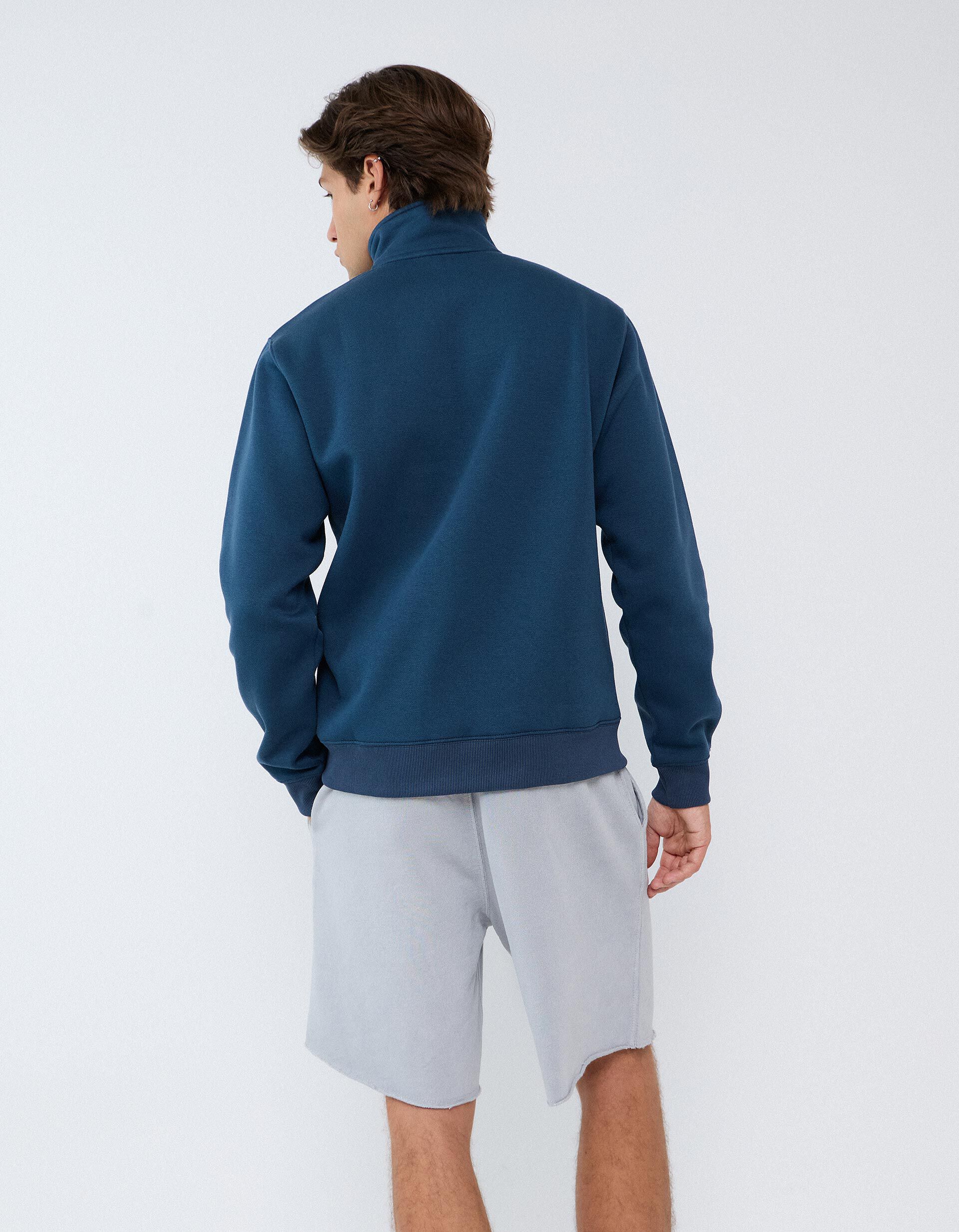 Comprar Online Sweatshirt Com Gola Alta, Homem, Azul Escuro