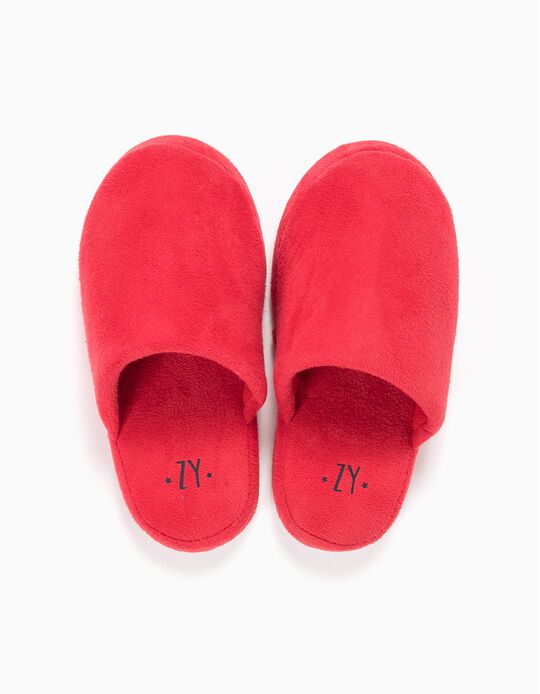 Mule Slippers, Red