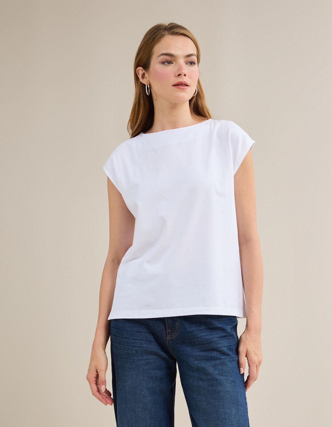 T-shirt, Mulher, Branco