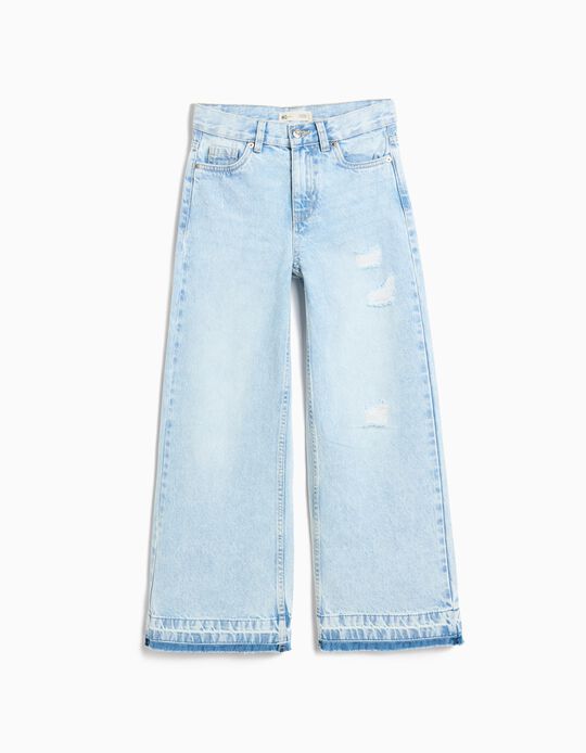 Comprar Online Calças de Ganga 'Wide Leg', Menina, Azul Claro