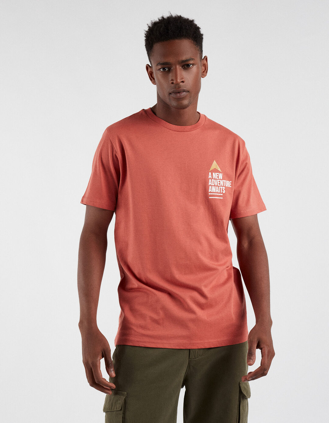 T-shirt, Man, Dark Orange