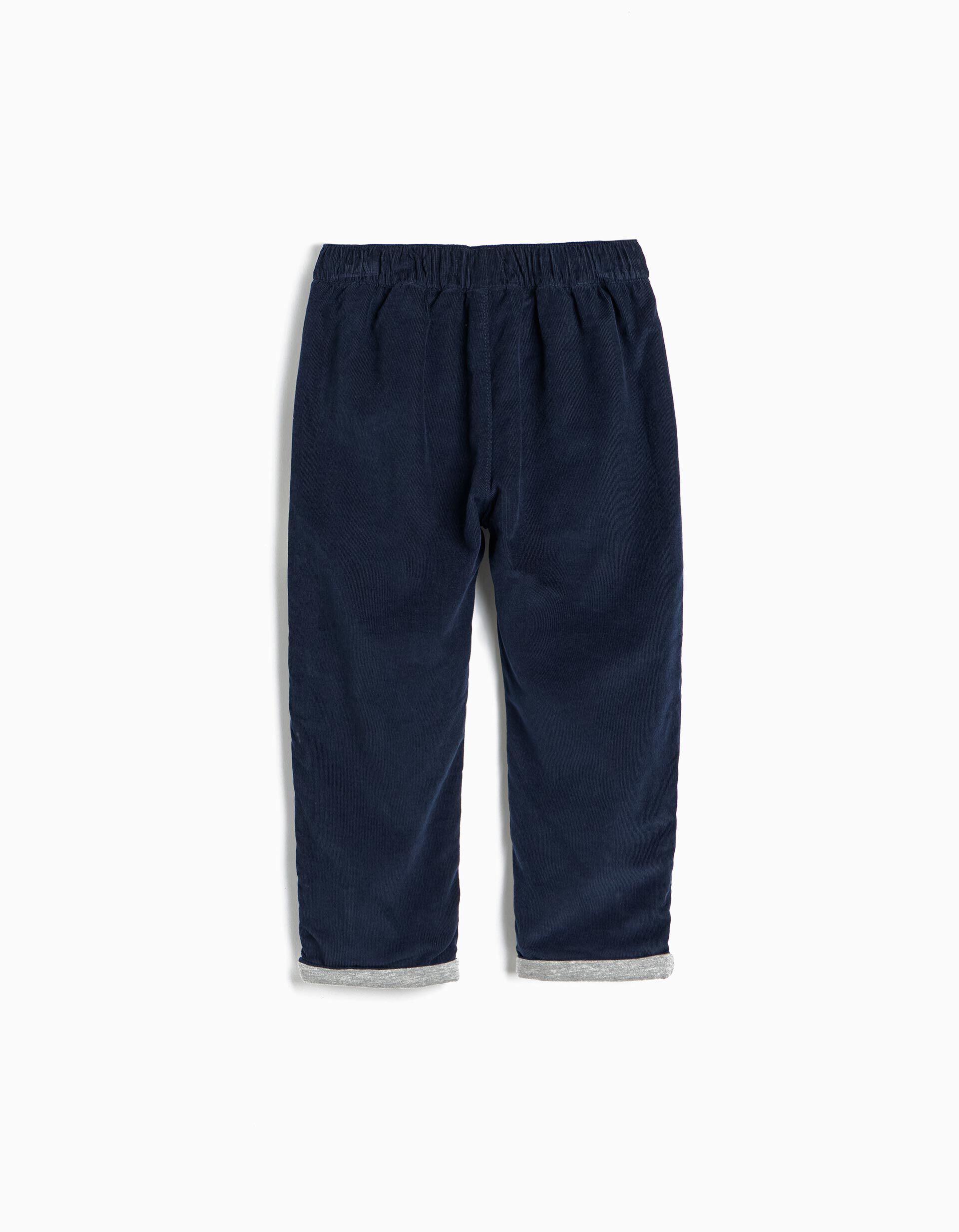 Comprar Online Cal&ccedil;as De Bombazina Baggy, Menino, Azul Escuro