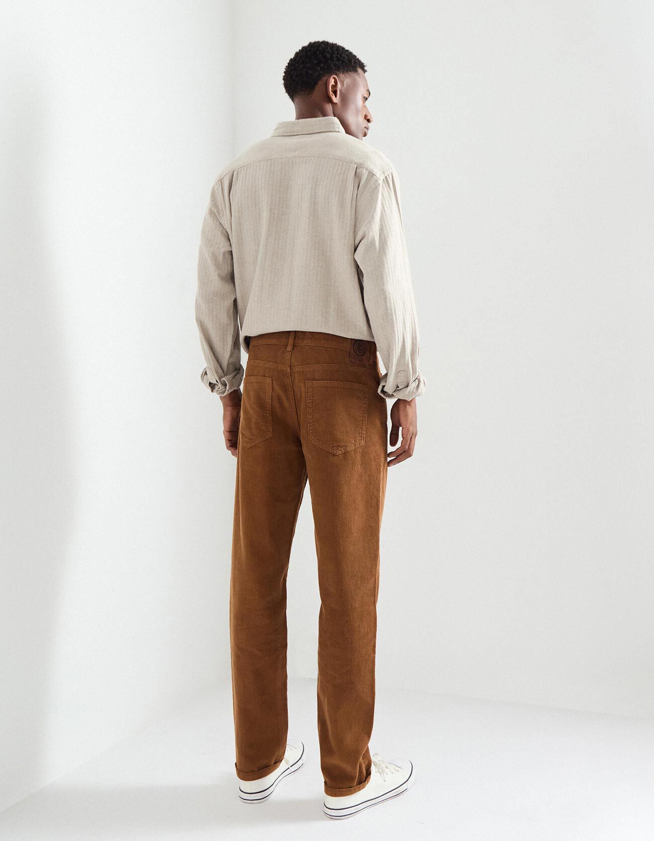 Comprar Online Cal&ccedil;as de Bombazina, Homem, Castanho 