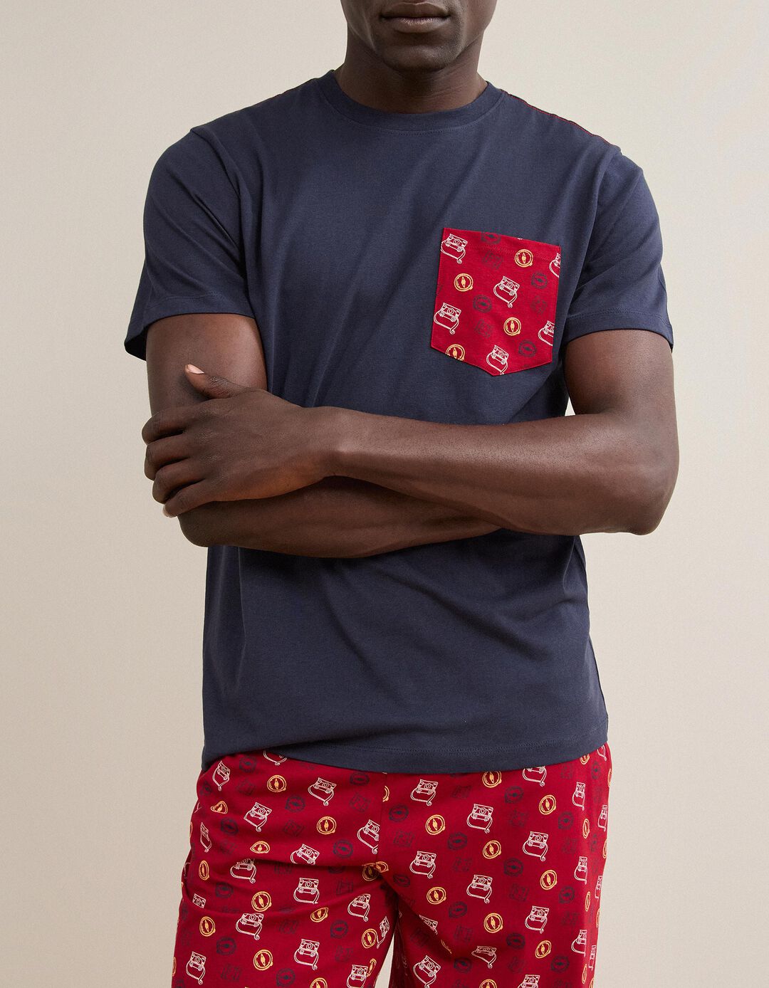 Pijama Jersey, Homem, Azul Escuro