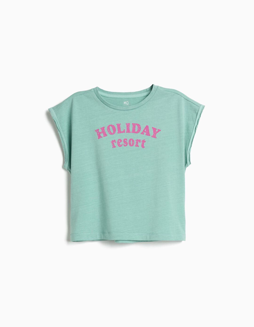 T-shirt Estampada, Menina, Verde Claro
