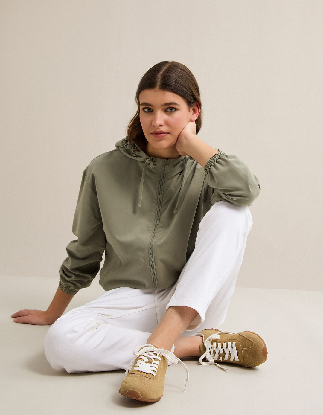 Parka, Mulher, Verde Escuro