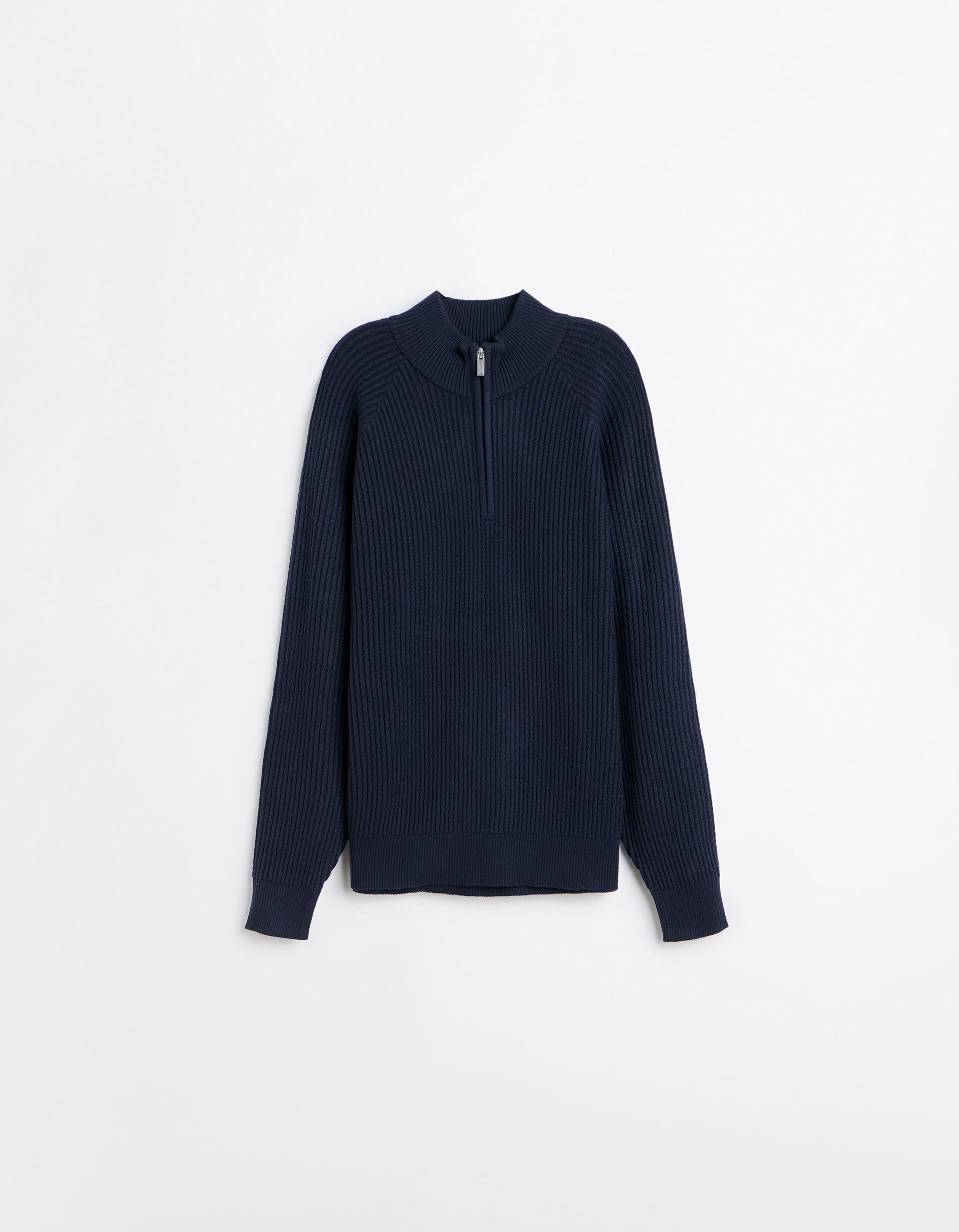 Comprar Online Camisola Com Meio Fecho, Homem, Azul Escuro