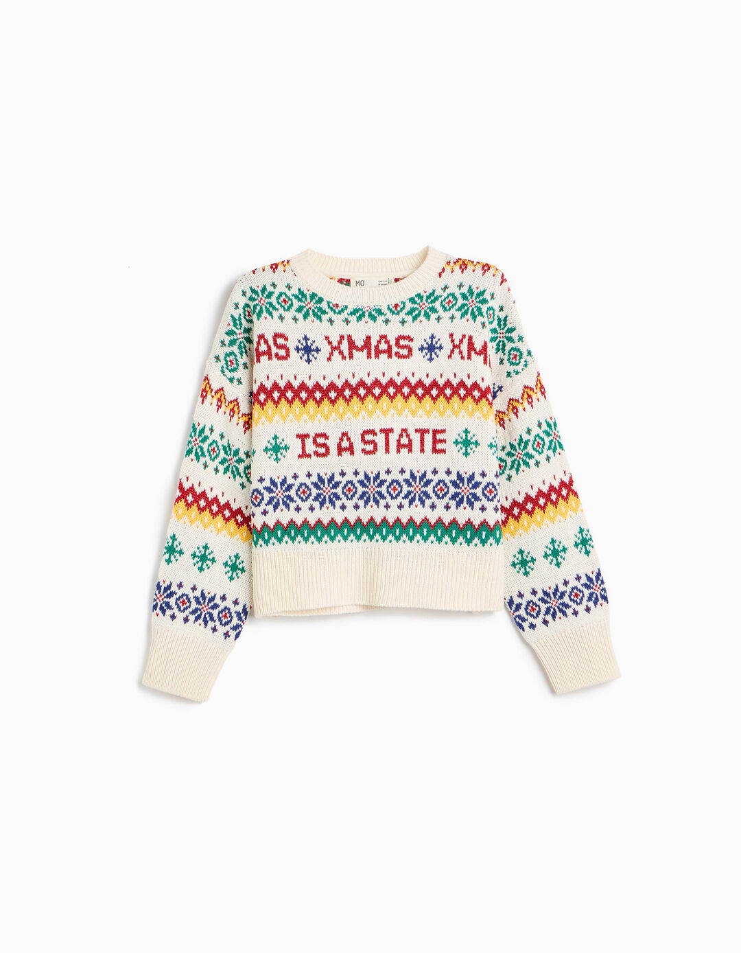 Camisola De Malha De Natal, Menina, Cru