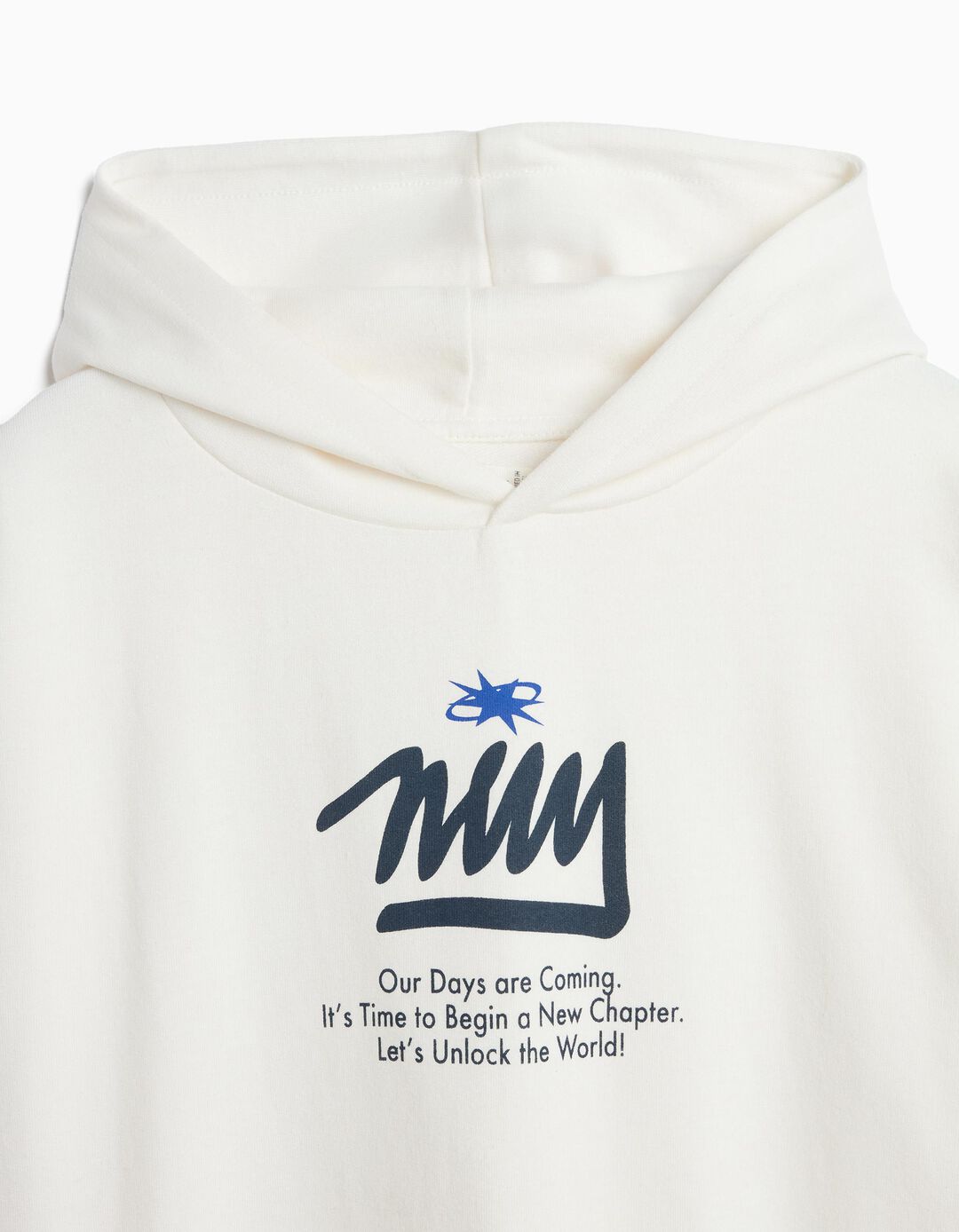 Sweatshirt Com Capuz, Menino, Branco