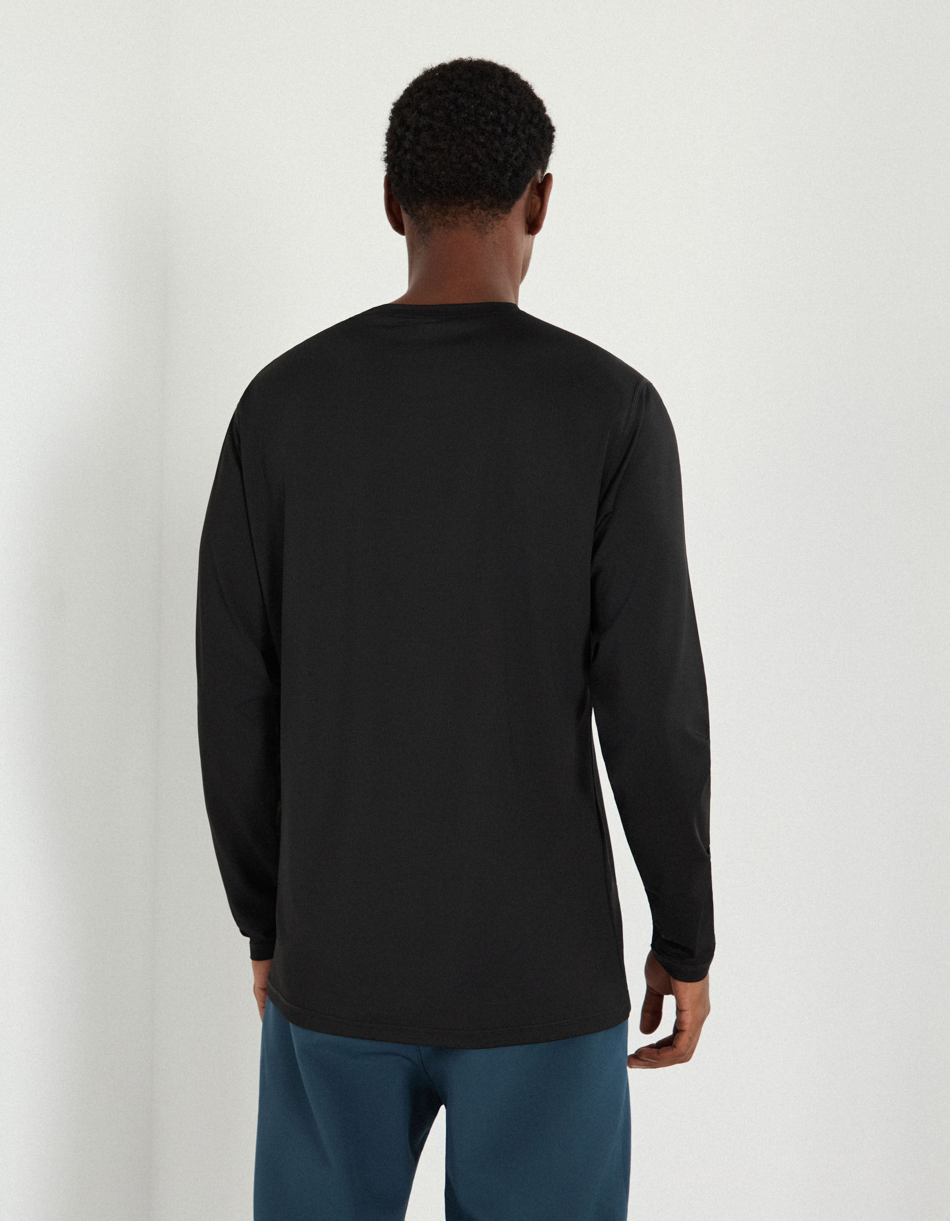 Comprar Online T-shirt Manga Comprida de Desporto, Homem, Preto