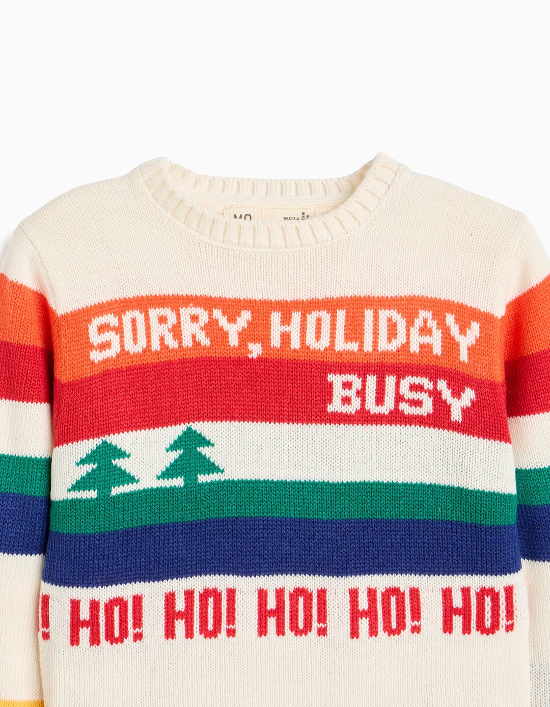 Camisola De Malha De Natal, Menino, Cru