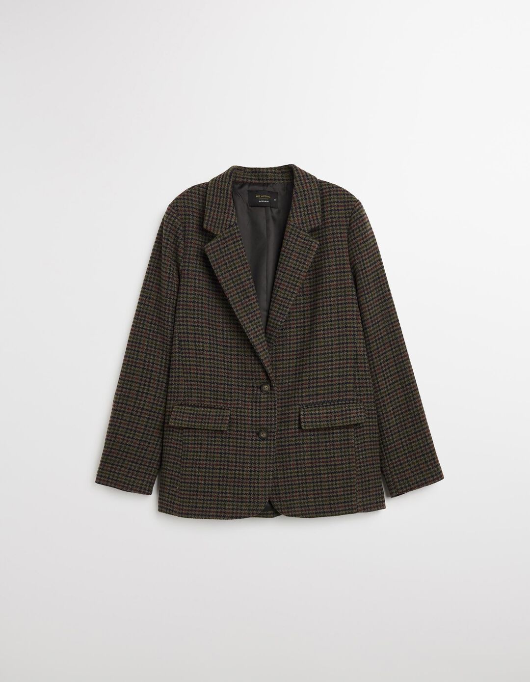 Blazer Xadrez, Mulher, Cinzento