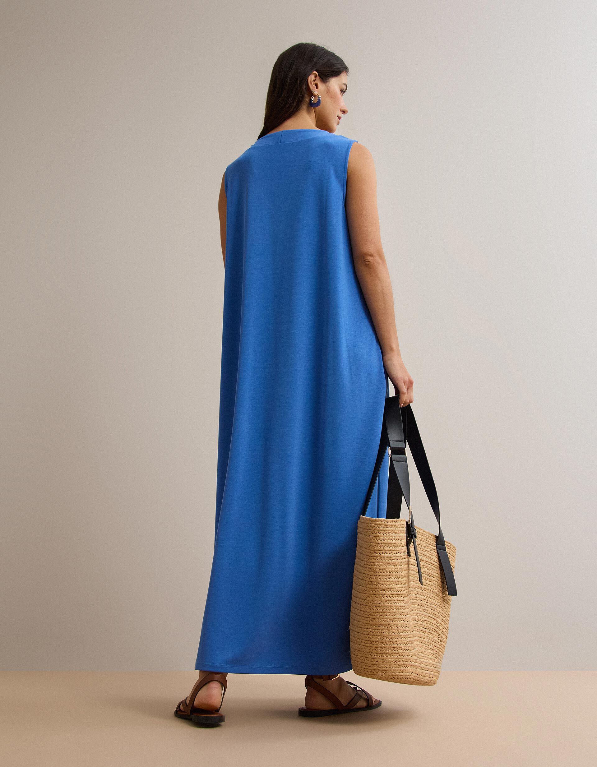 Comprar Online Vestido Comprido, Mulher, Azul 