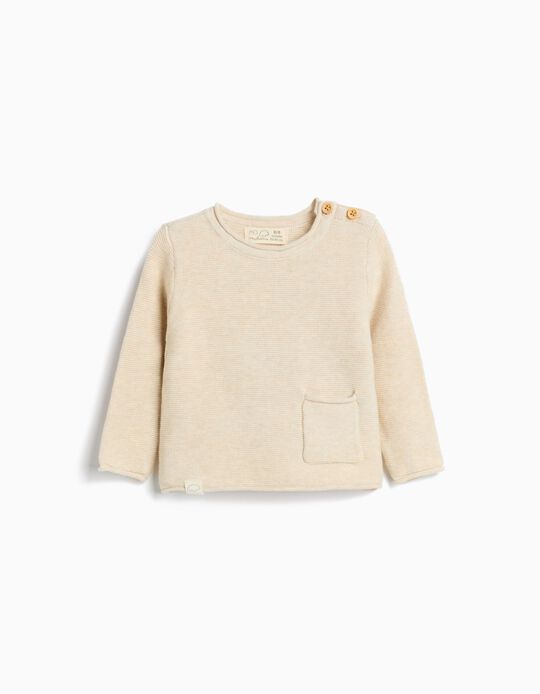 Comprar Online Camisola de Malha, Recém-Nascido, Bege Claro