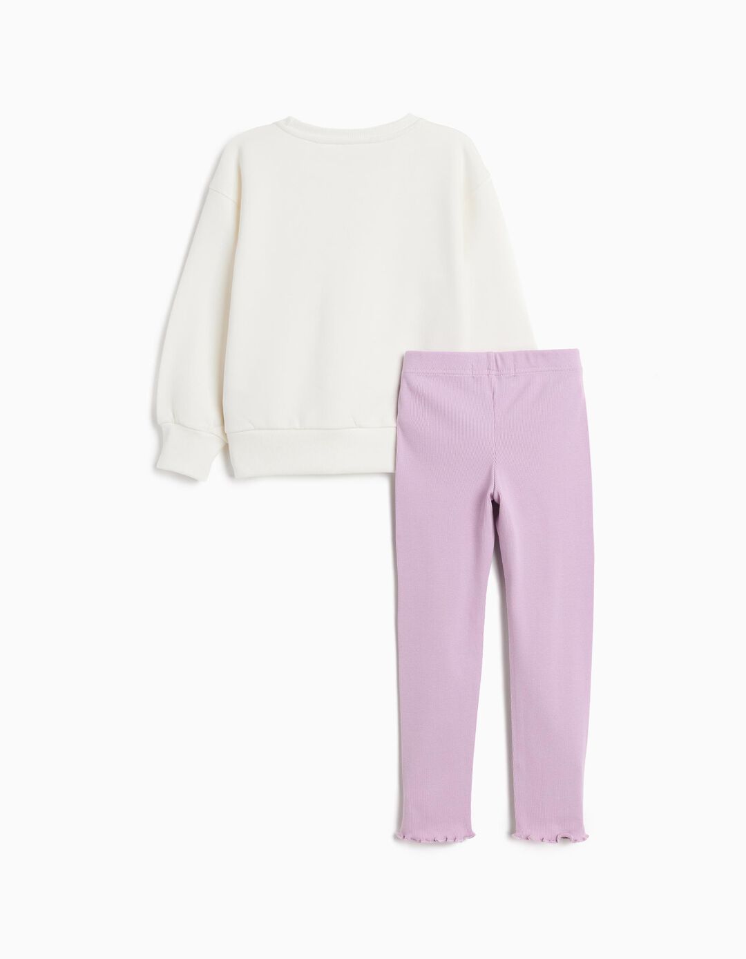 Conjunto Sweatshirt e Leggings, Menina, Branco