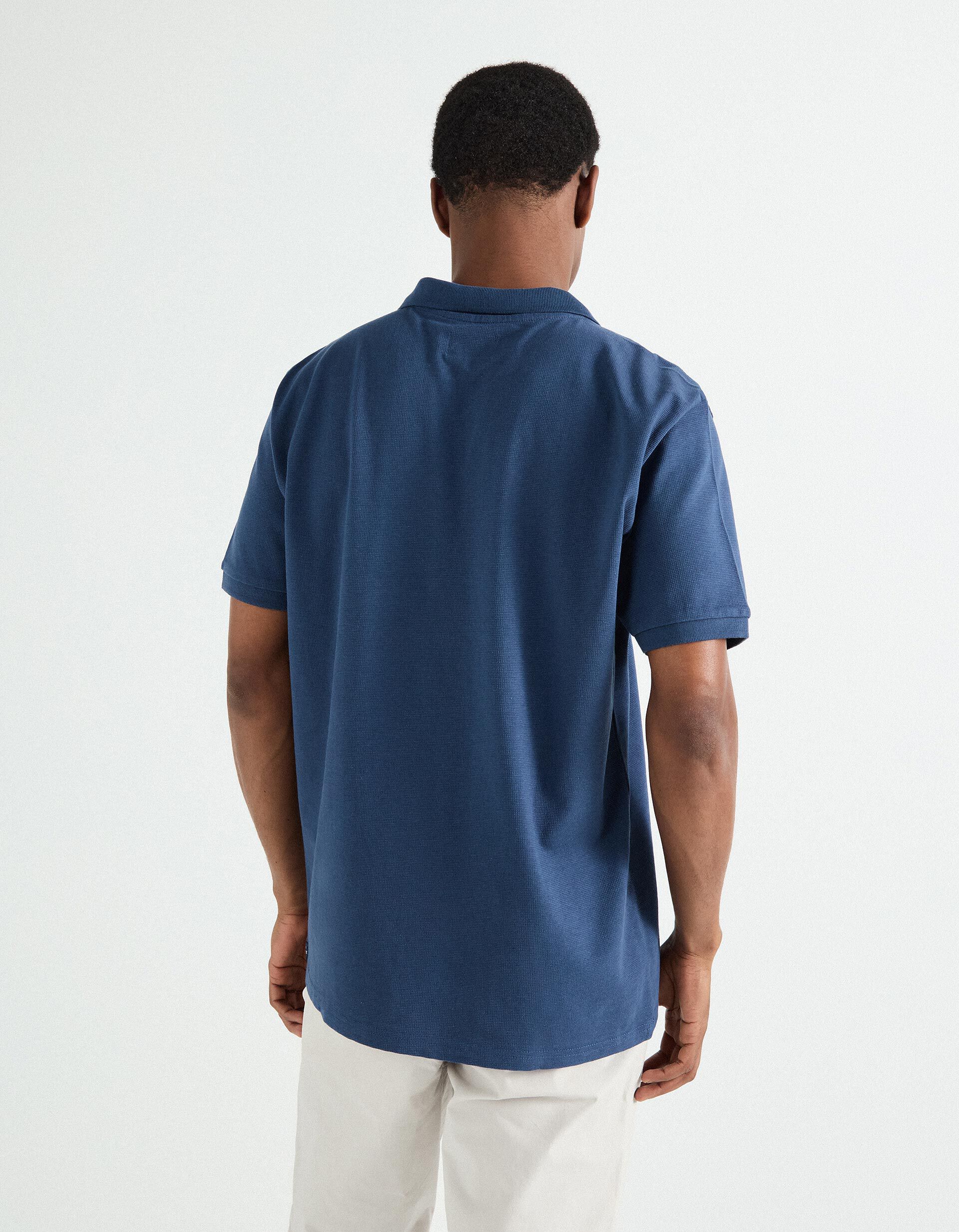 Comprar Online Polo Waffle, Homem, Azul Escuro 