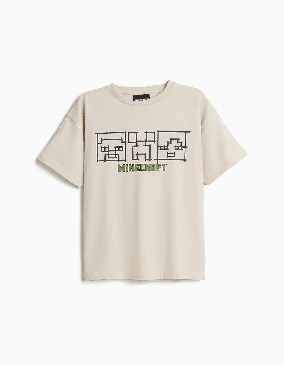 Comprar Online T-shirt Manga Curta 'Minecraft', Menino, Bege Claro 