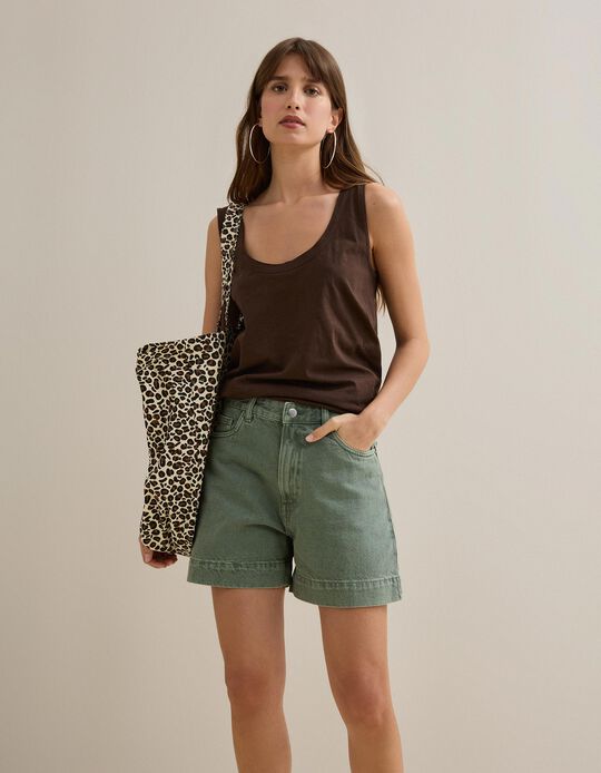 Comprar Online Top de Al&ccedil;as, Mulher, Castanho Escuro