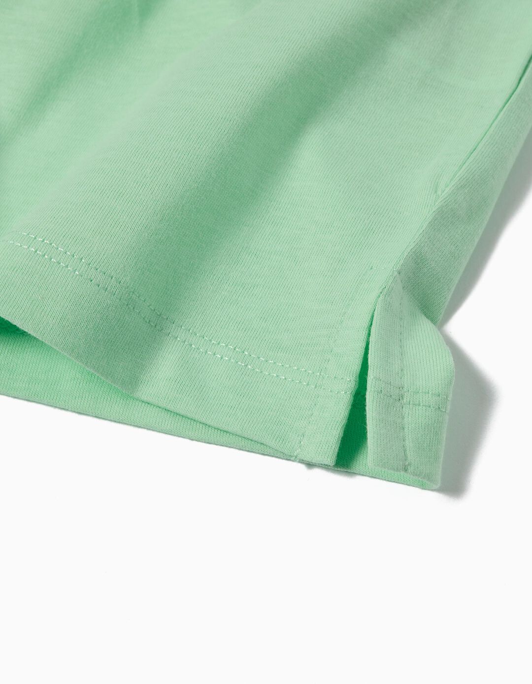 T-shirt Print, Menina, Verde Claro 