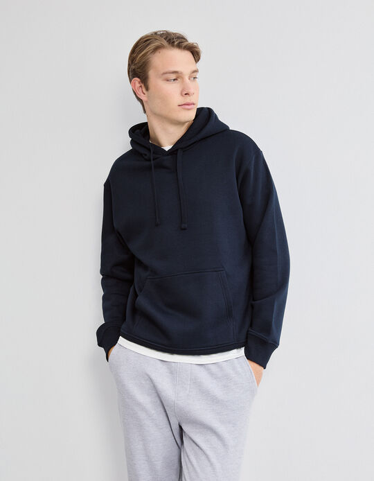 Comprar Online Sweatshirt com Capuz, Homem, Azul Escuro