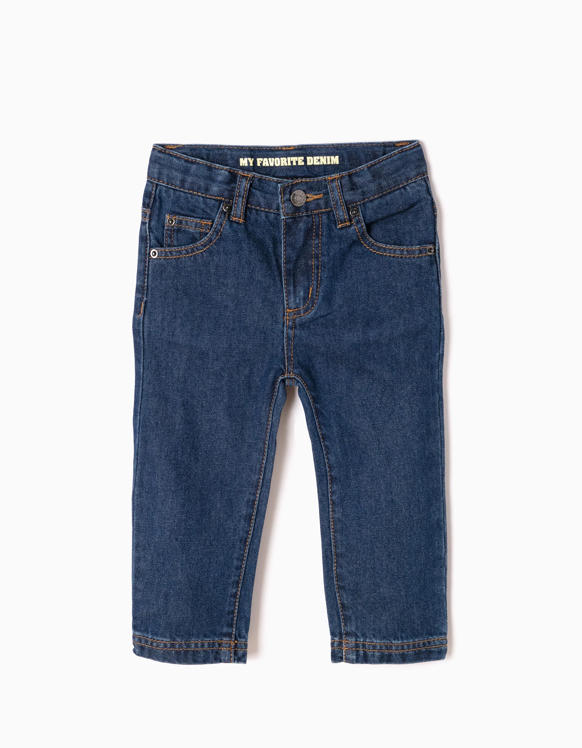 Pantalón Vaquero para Bebé Niño 'Regular Fit', Azul Oscuro | MO Fashion