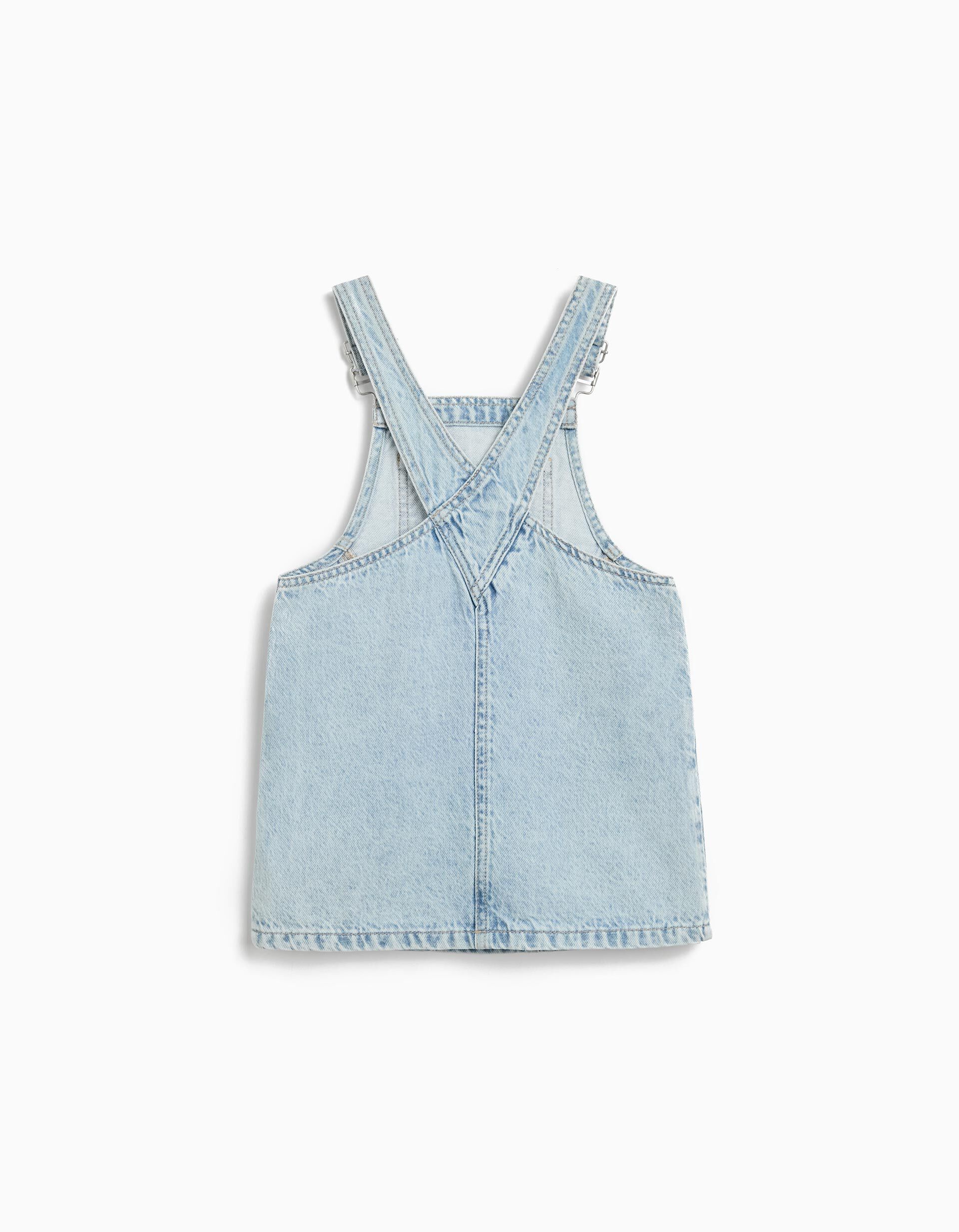 Comprar Online Vestido Jardineira, Menina, Azul Claro 