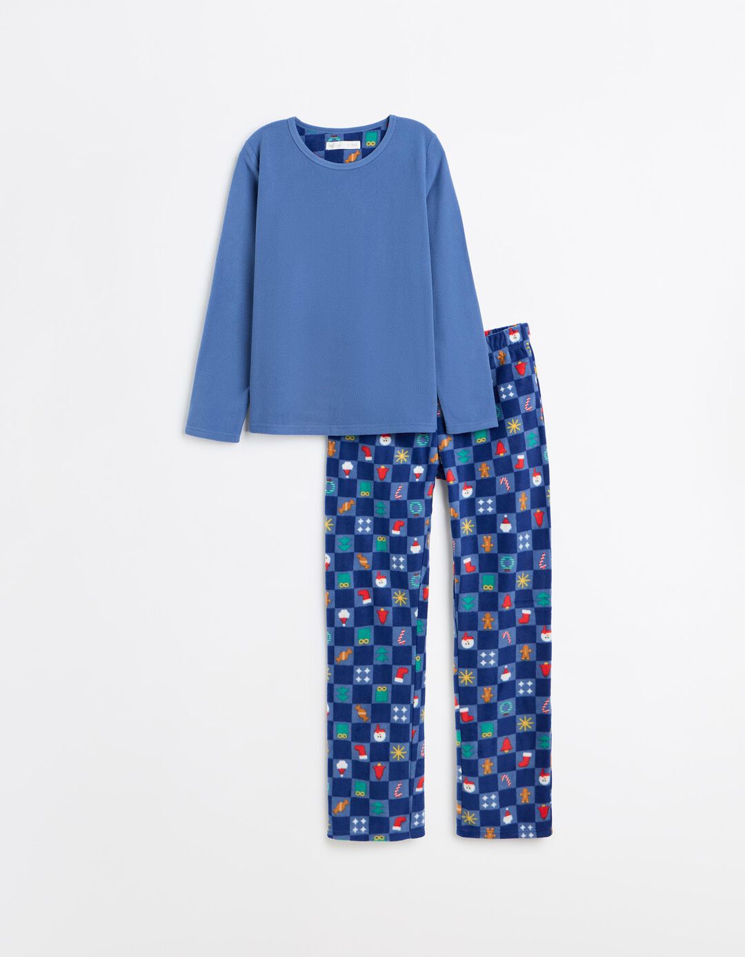 Pijama Polar De Natal, Mulher, Azul