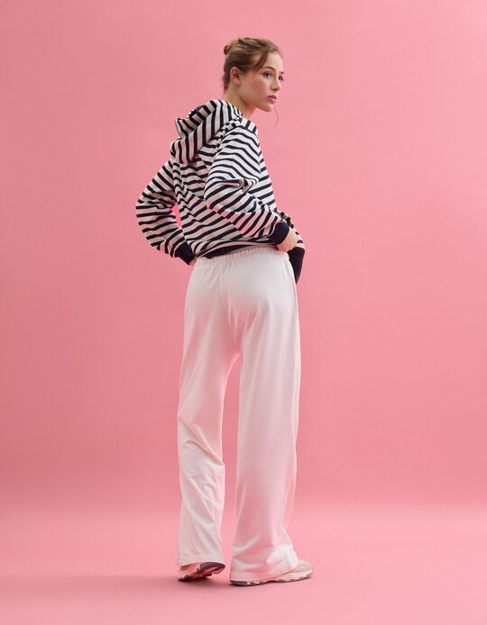 Comprar Online Cal&ccedil;as Jogging 'Wide Leg', Mulher, Bege Claro