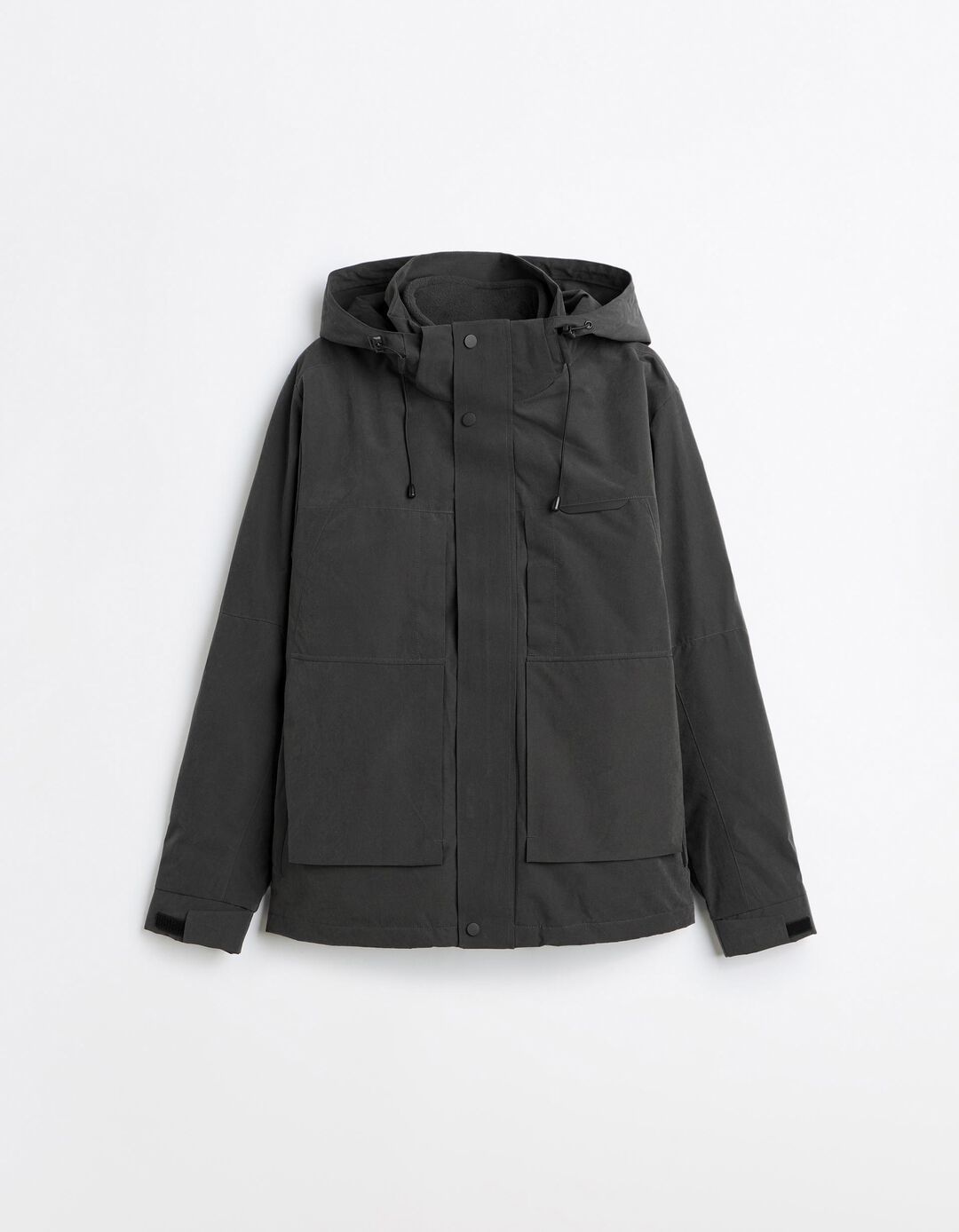 Parka T&eacute;cnica Com Capuz, Homem, Verde Escuro