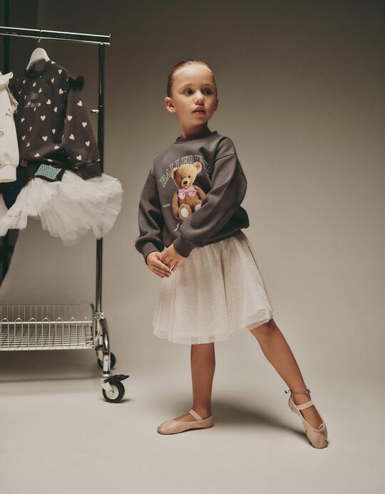 Comprar Online Sweatshirt de Felpa, Menina, Cinzento Escuro