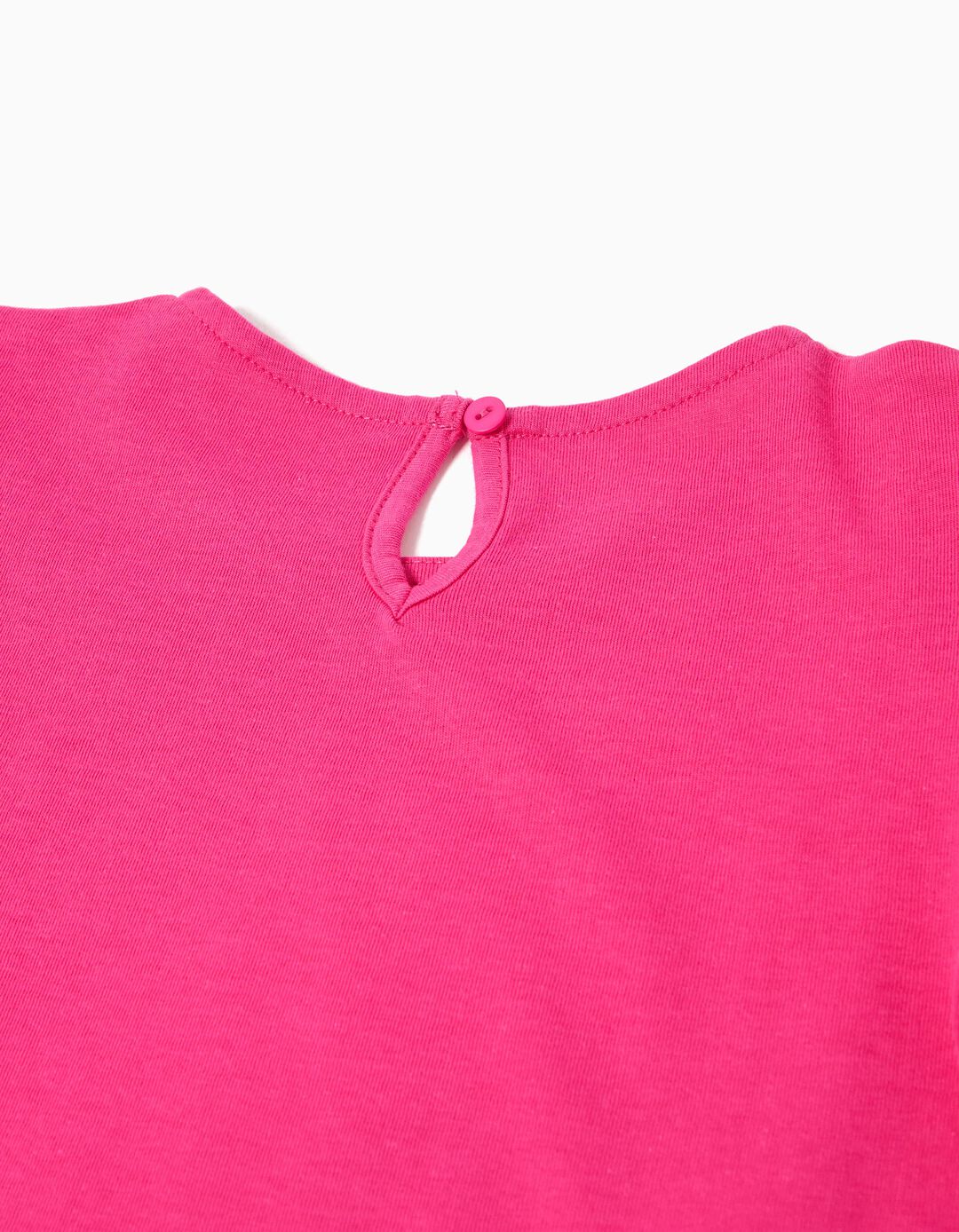 T-shirt Bordada, Menina, Rosa Escuro 