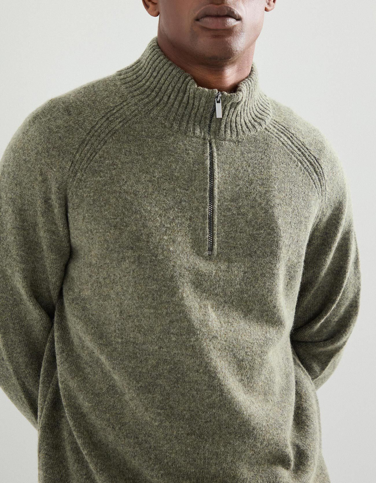 Comprar Online Camisola com L&atilde; com Fecho, Homem, Verde