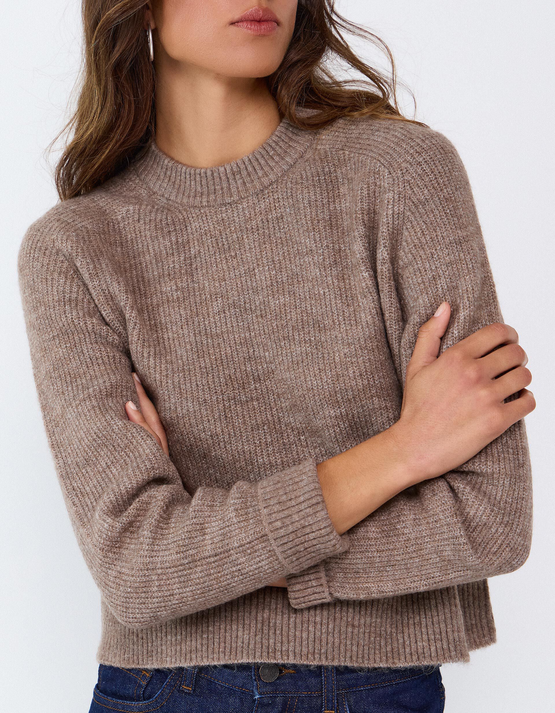 Comprar Online Camisola De Malha, Mulher, Bege Escuro