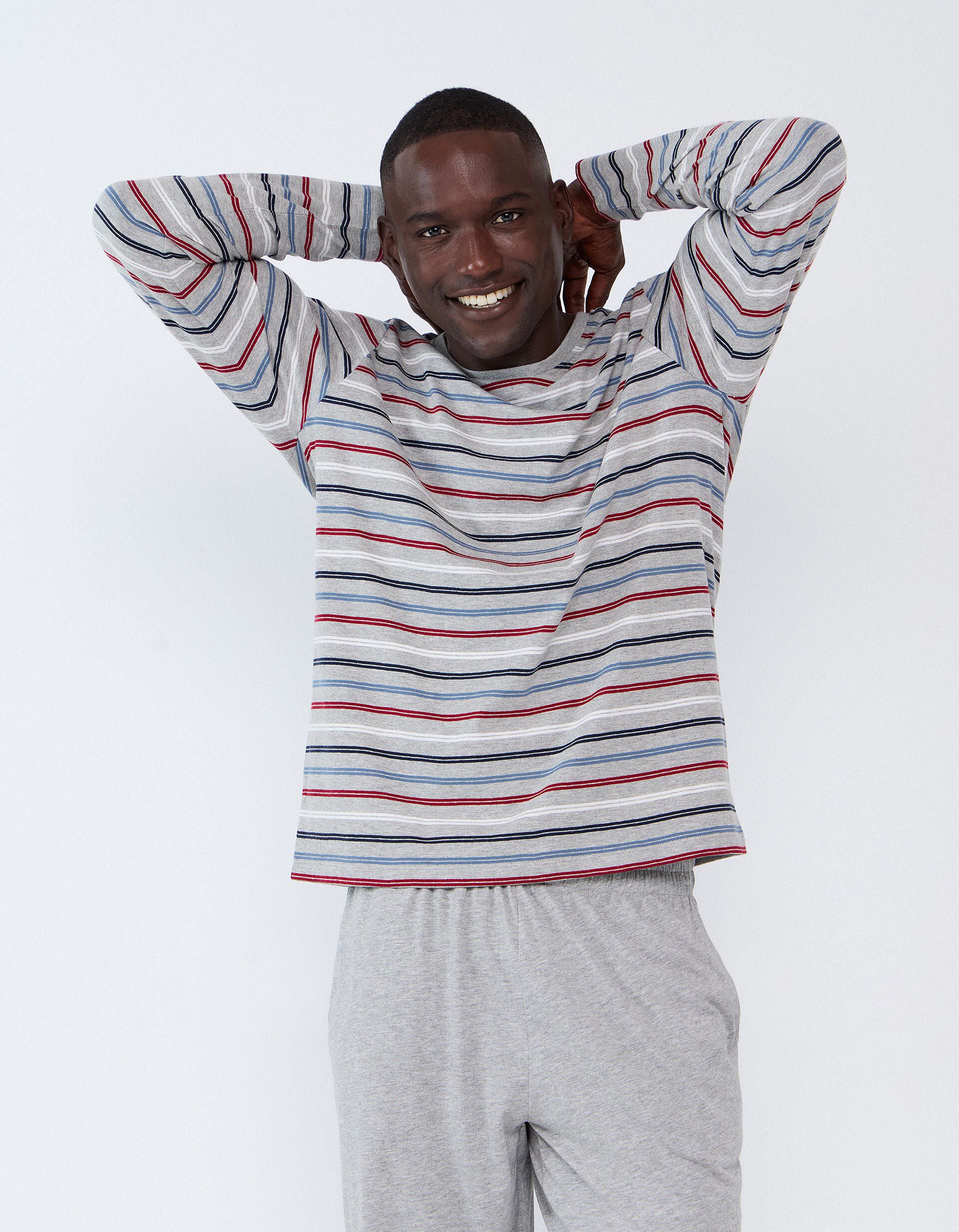 Comprar Online Pijama &Agrave;s Riscas, Homem, Cinzento