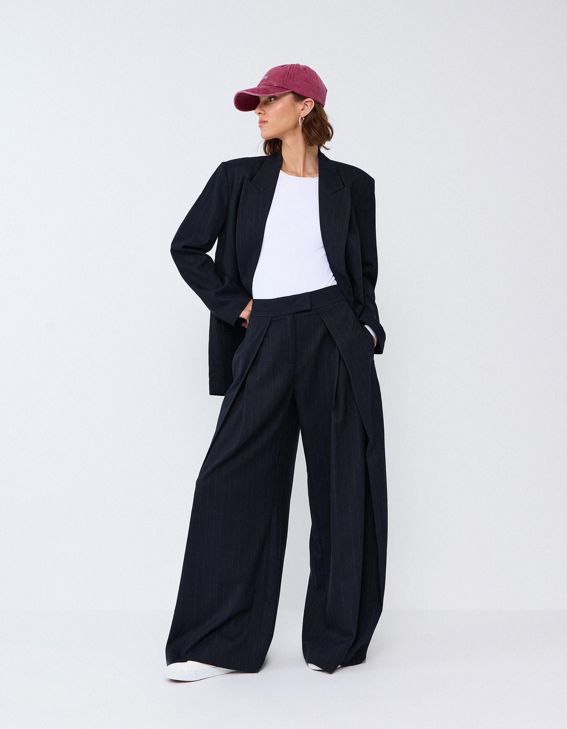 Comprar Online Cal&ccedil;as De Cintura Subida, Mulher, Azul Escuro