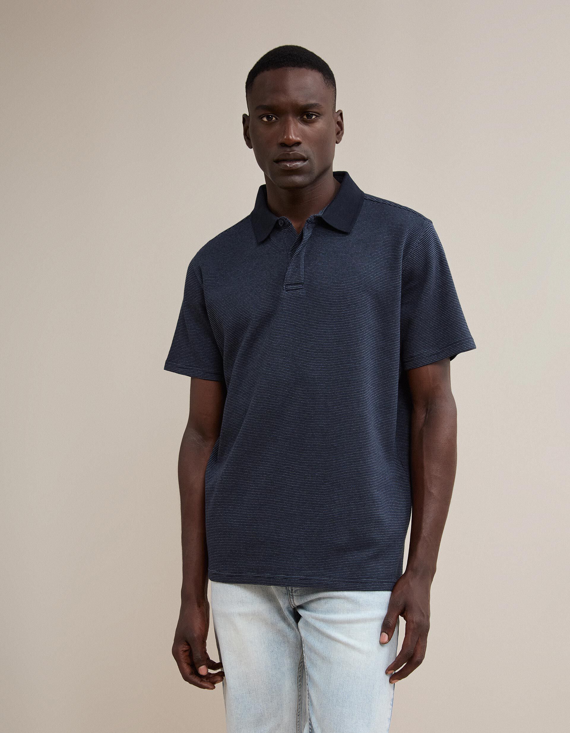 Comprar Online Polo Waffle, Homem, Azul Escuro