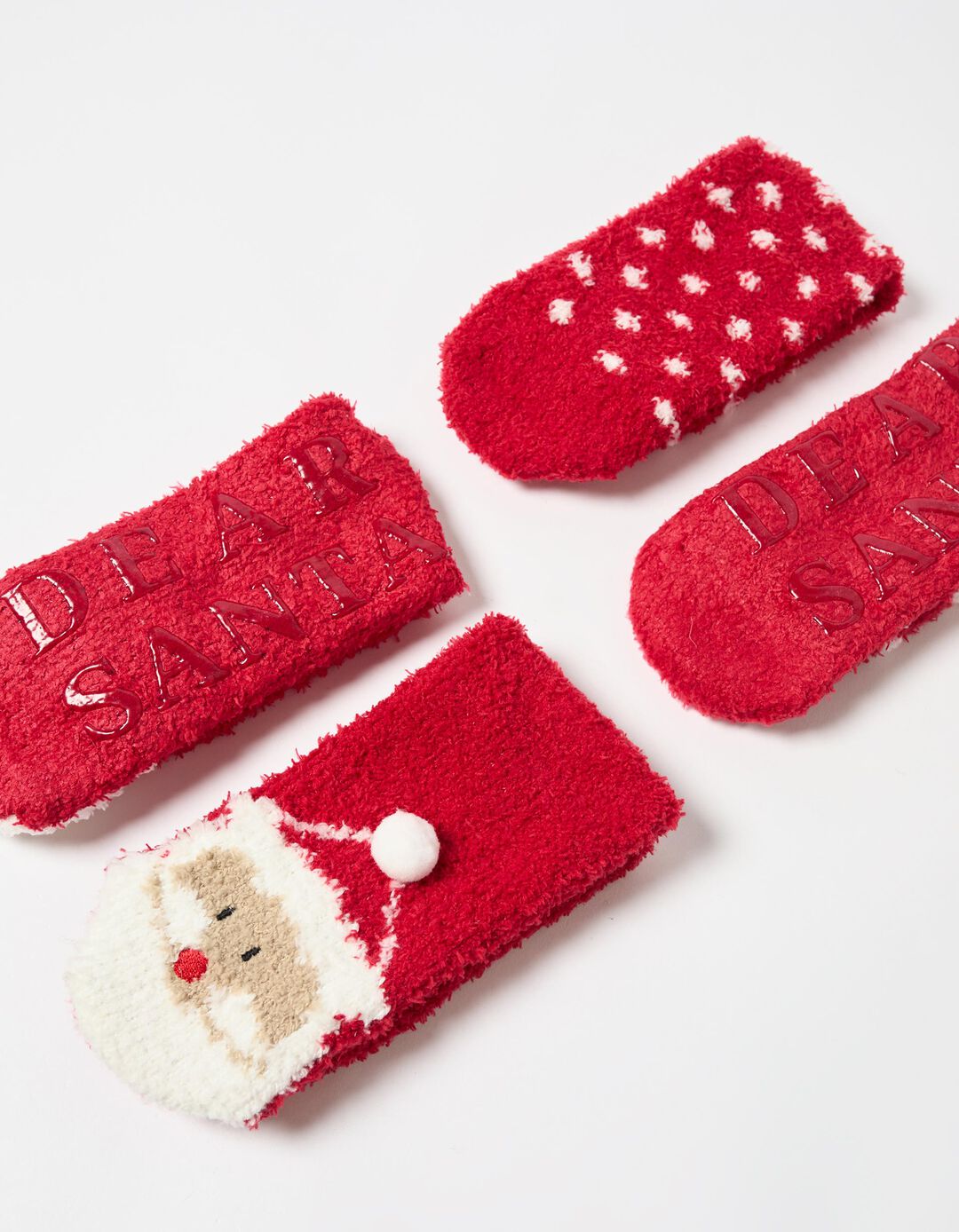 Pack 2 Pares Meias Natal, Menino, Vermelho Escuro