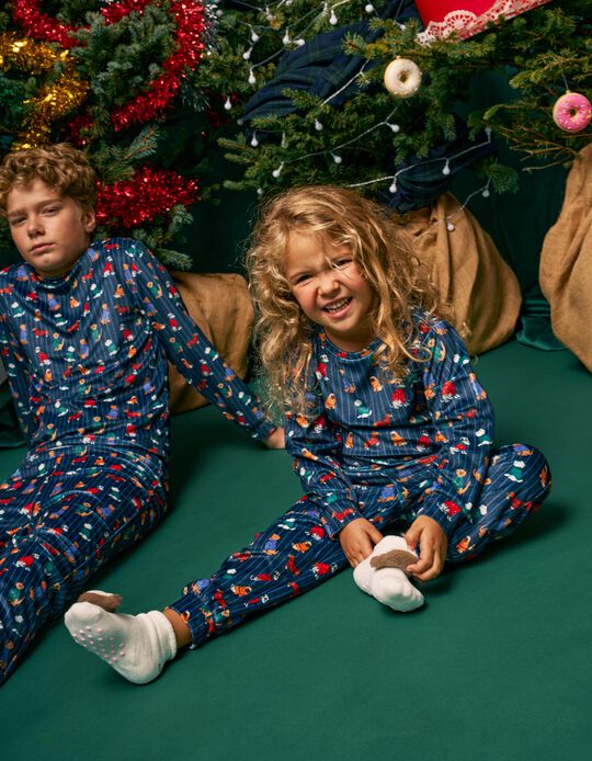 Comprar Online Pijama Aveludado, Beb&eacute;, Azul Escuro