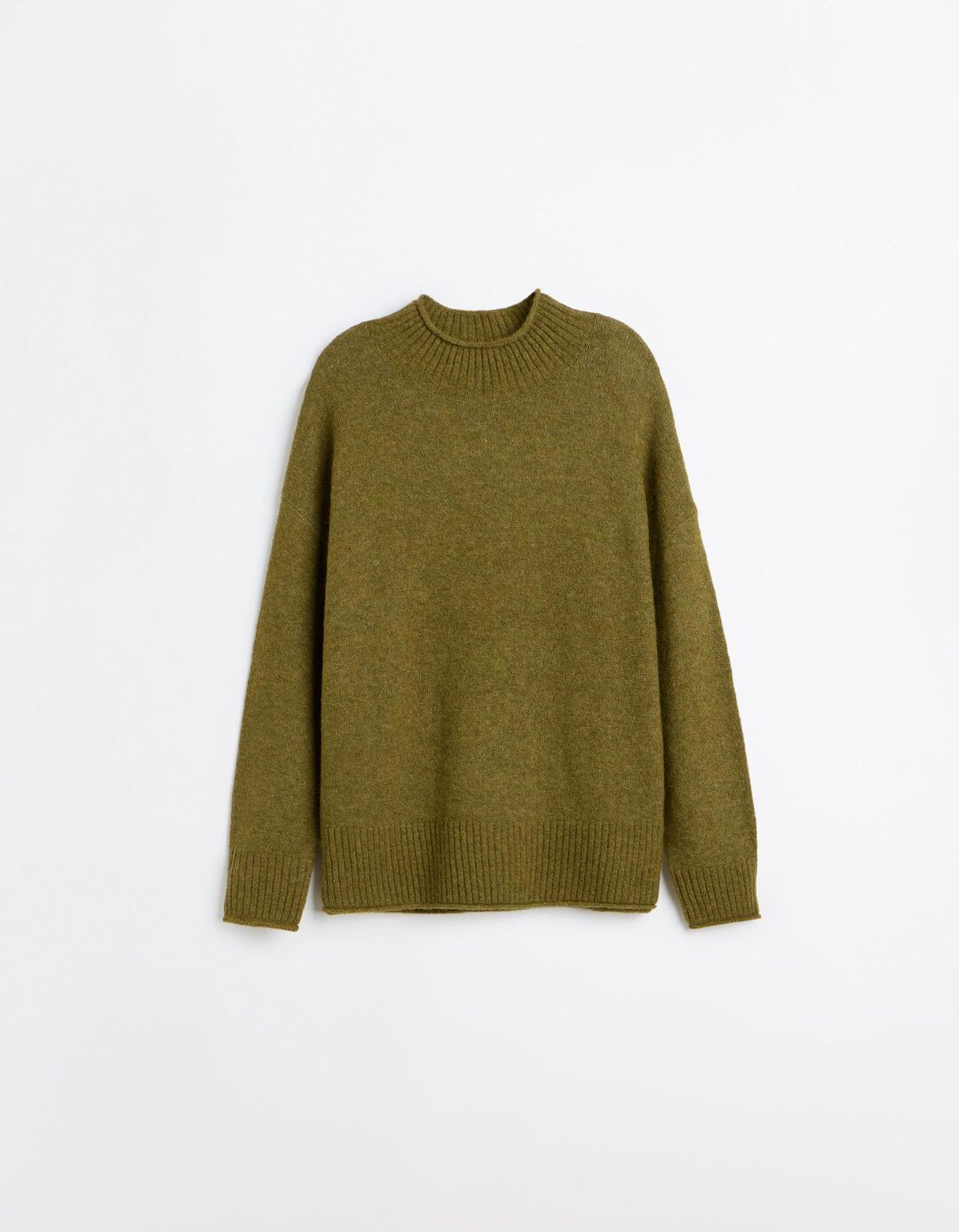 Camisola Em Mistura De L&atilde; E Alpaca, Mulher, Verde