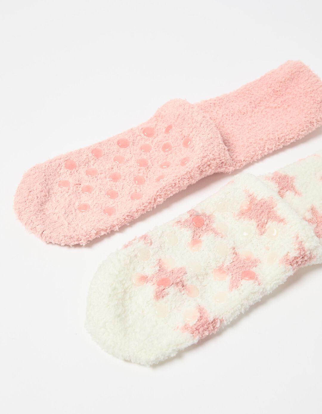 Pack 2 Pares de Meias Antiderrapantes, Mulher, Branco
