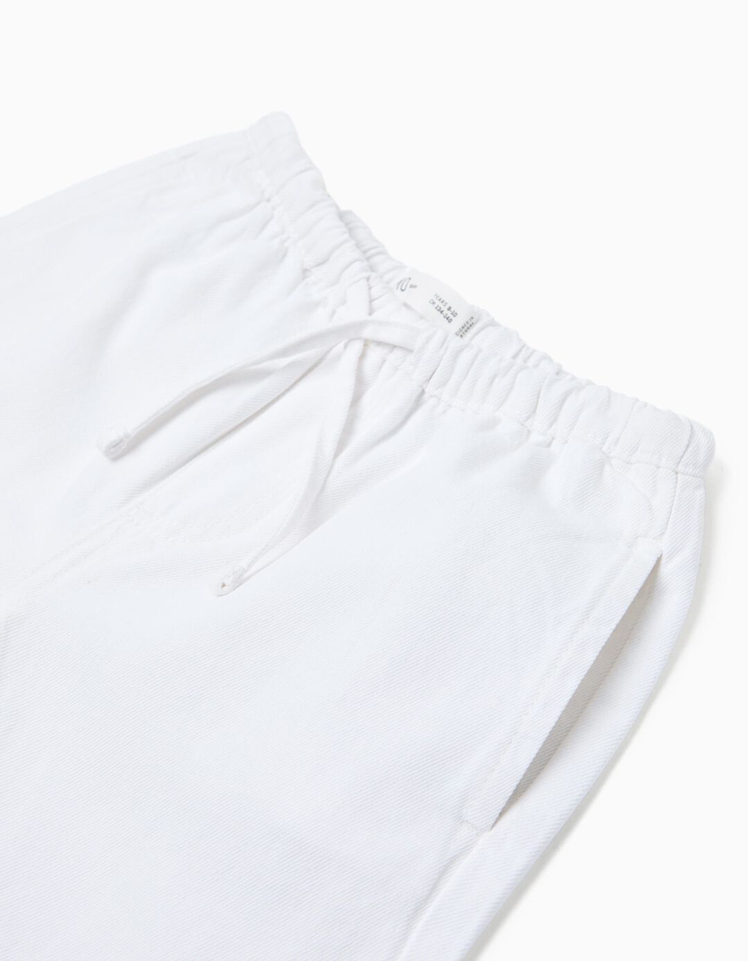Cal&ccedil;as de Ganga 'Wide Leg', Menina, Branco