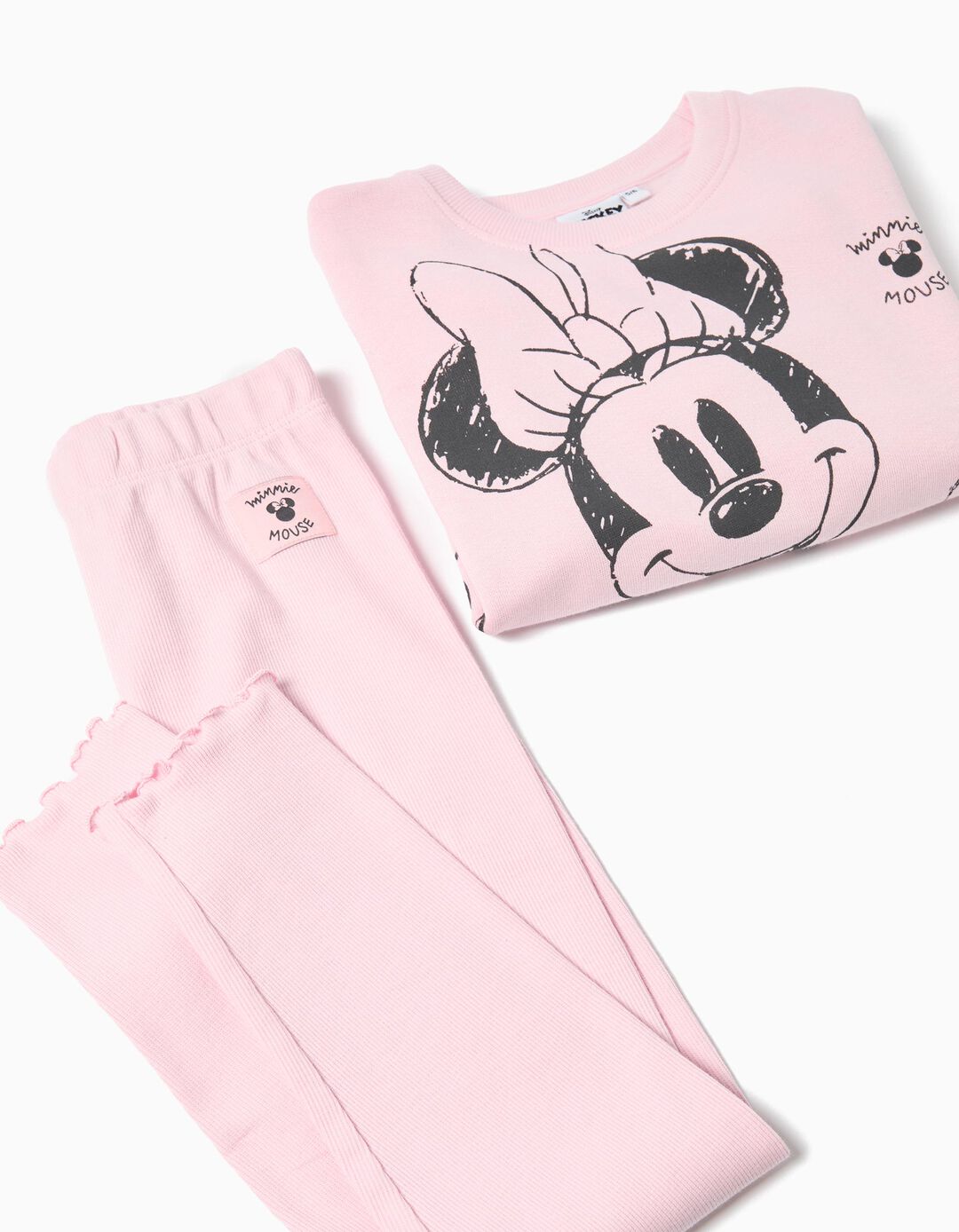Conjunto Sweatshirt e Leggings 'Minnie' ©Disney, Menina, Rosa Claro