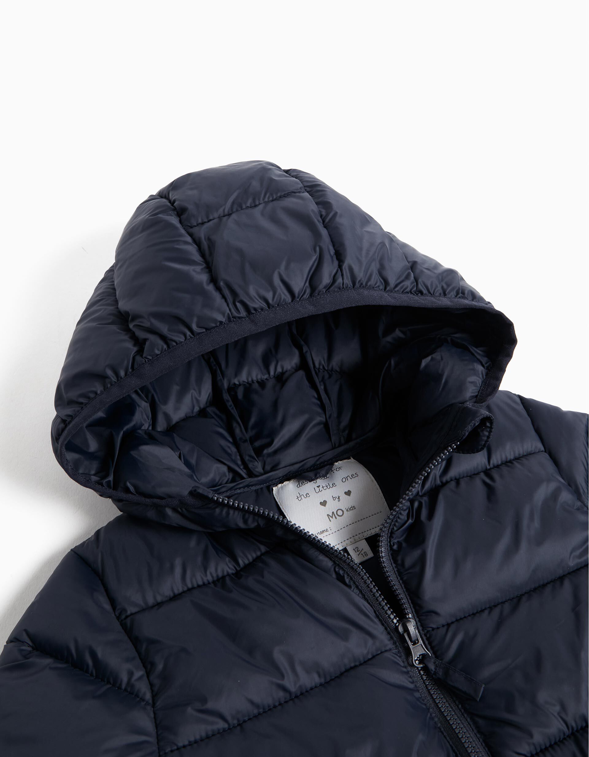 Comprar Online Quilted Hooded Jacket, Baby Girl, Dark Blue