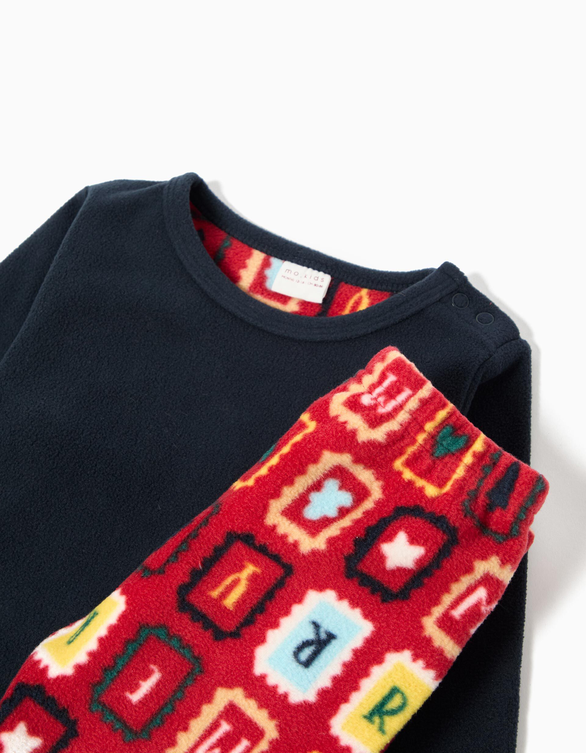 Comprar Online Pijama Polar Natal, Beb&eacute;, Azul Escuro