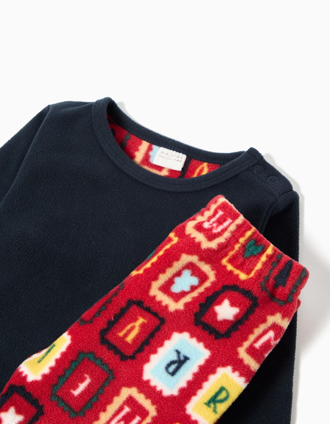 Pijama Polar de Natal, Menino, Azul Escuro