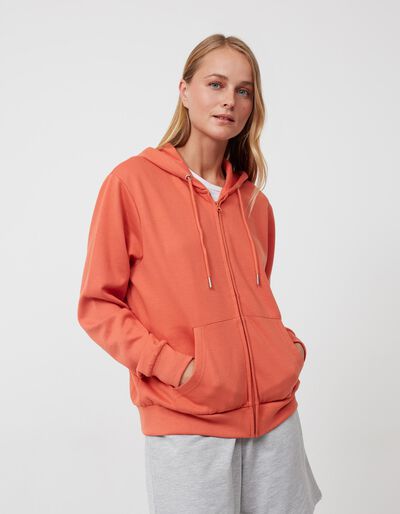 Fleece Jacket, Women, Dark Orange