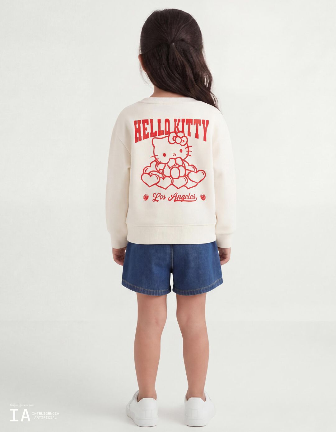 Sweatshirt 'Hello Kitty', Menina, Branco