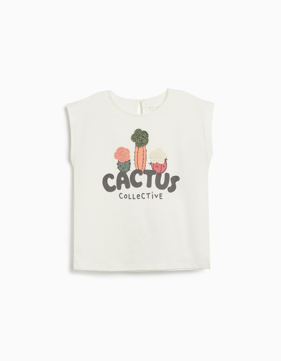T-shirt sem Mangas, Menina, Branco